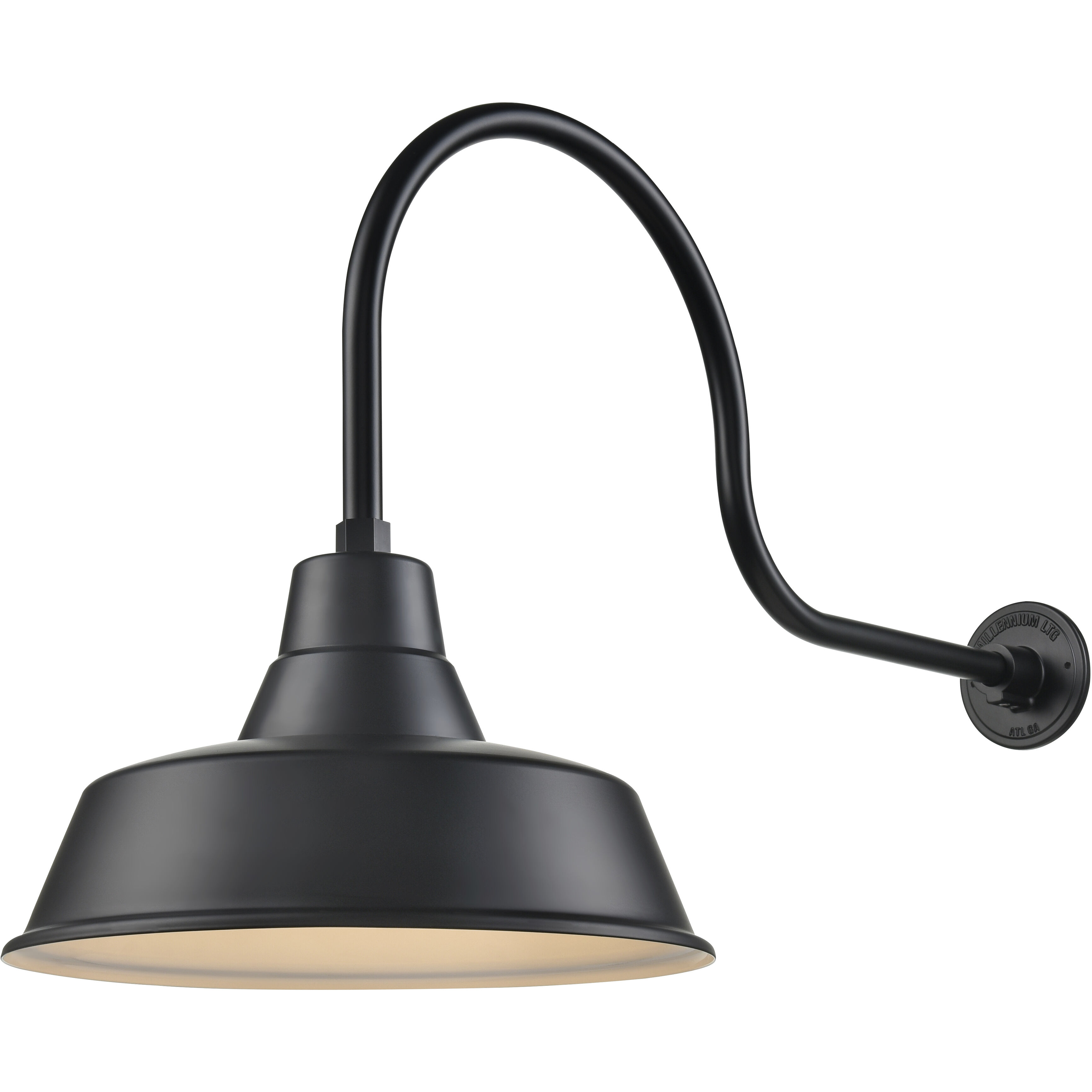 R Series Satin Black 17 inch Classic Warehouse Shade